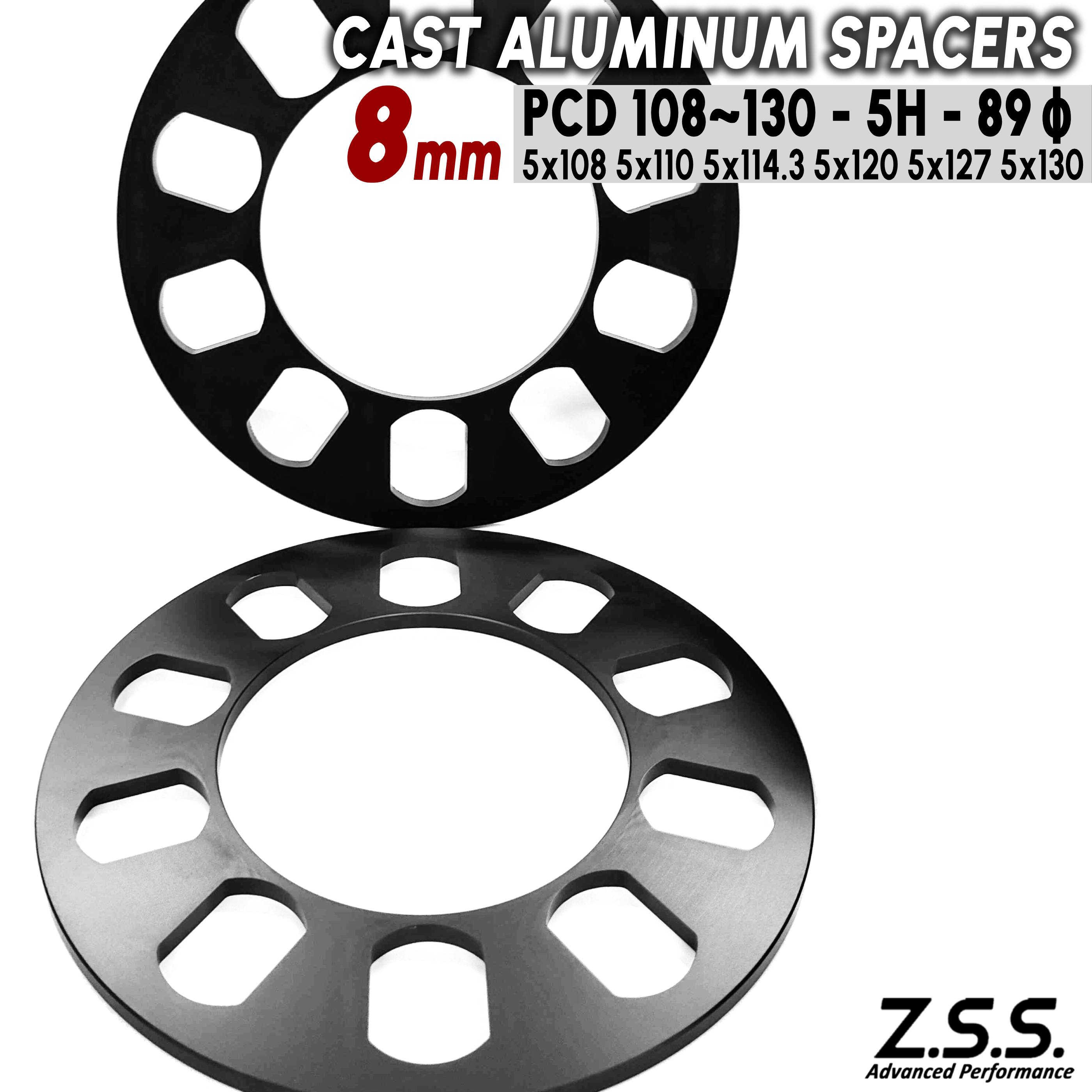 Z.S.S. AP 厚み 8mm ワイドトレッド スペーサー 輸入車 国産車 兼用 5穴 PCD108 PCD110 PCD114.3 PCD120 PCD130 89φ ワイトレ 鋳造 ZSS