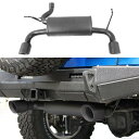 ジープ ラングラー JK 用 エキゾースト エキマニ マフラー マフラーカッター M-flow スタイル JEEP WRANGLER Exhaust ブラック