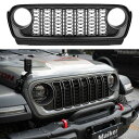 ラングラー JL フロントグリル RGB LED ライト付き Grille (カメラ穴なし) ジープ JEEP WRANGLER Maike制(2)
