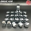 DIGICAN デジキャン ホイールナット ロックナット 1台セット 20個 21HEX LN44 1.25 ロング 袋タイプ D-LNS442112L ドライブ