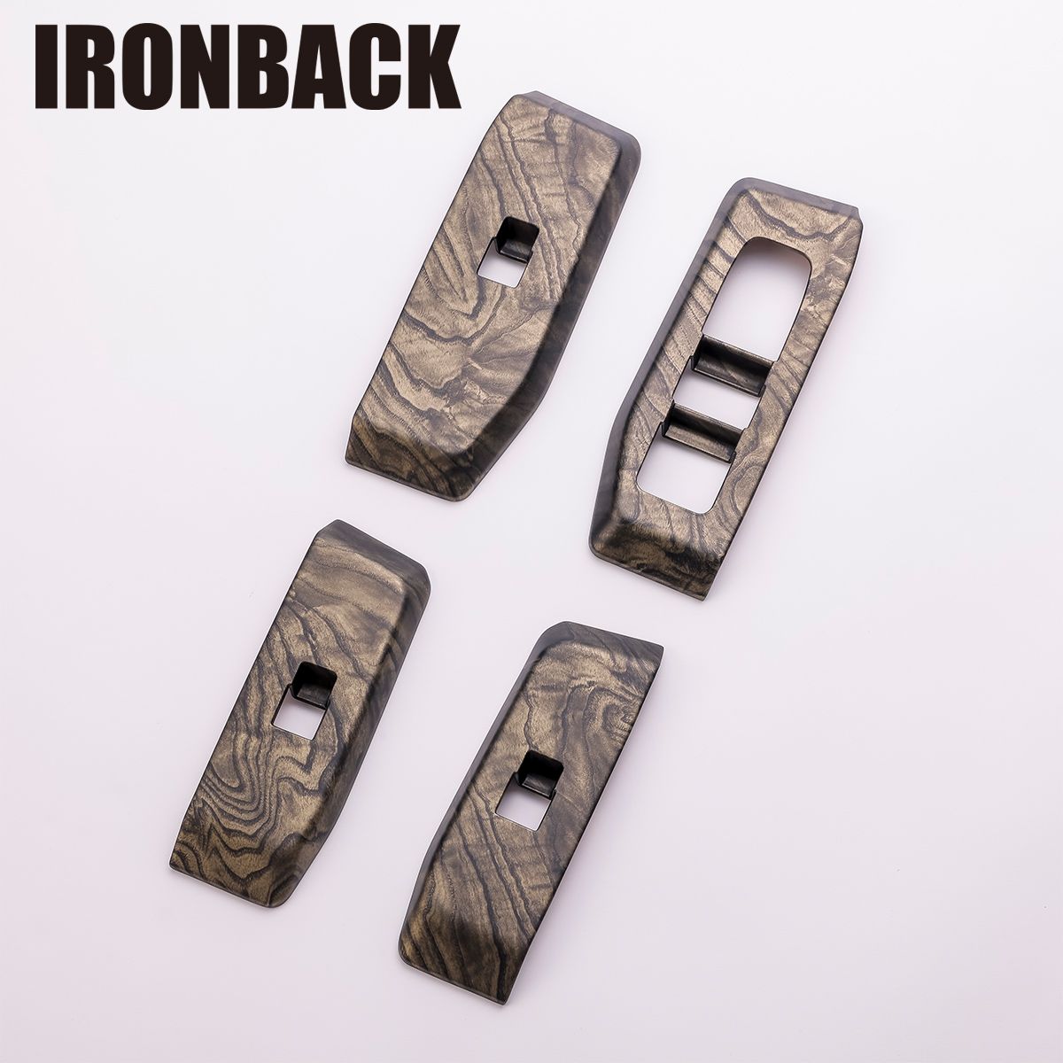 Rakuten - IRONBACK ランドクルーザー250 VX GX ZX ランクル250 内装 黒木目 ドレスアップアップ パワーウィンドウスイッチガーニッシュ ドアパネル