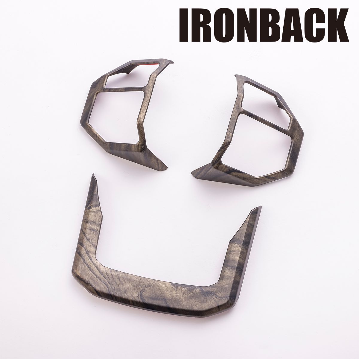 Rakuten - IRONBACK ンドクルーザー250 ランクル250 VX GX ZX 内装 黒木目 ブラック アクセサリー ステアリングガーニッシュ ステアリングカバー