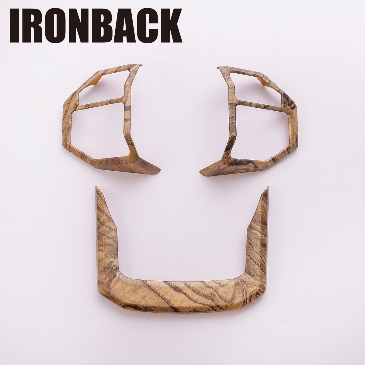 Rakuten - IRONBACK ンドクルーザー250 ランクル250 VX GX ZX 内装 茶木目 ブラウン アクセサリー ステアリングガーニッシュ ステアリングカバー