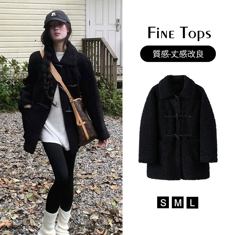 フェイクファー 暖かい ファーコート レディース 大きいサイズ もこもこ 防寒 大人 ミディアム丈 ボアコート コート レディースアウター 牛角ボタン ファーコ...