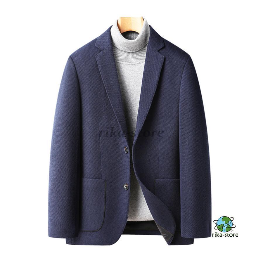 テーラードジャケット メンズ ビジネス ウール ブレザー 秋冬 ポケット付き ゆったり 通勤 紳士服 オフィス サラリーマン フォーマル フィット