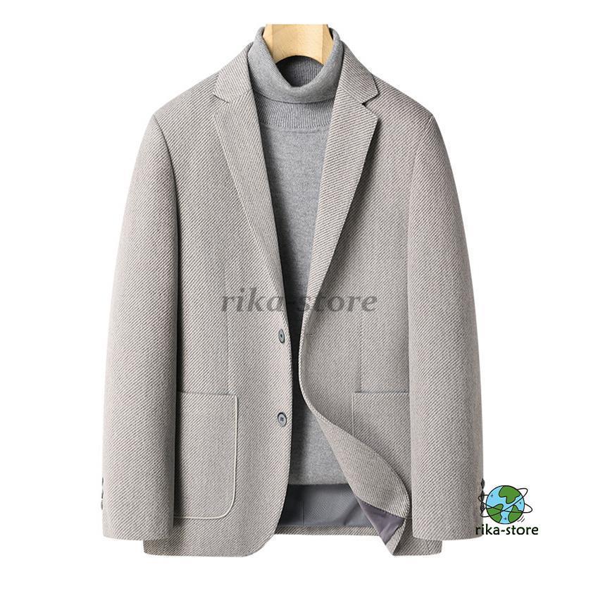 テーラードジャケット メンズ ビジネス ウール ブレザー 秋冬 ポケット付き ゆったり 通勤 紳士服 オフィス サラリーマン フォーマル フィット