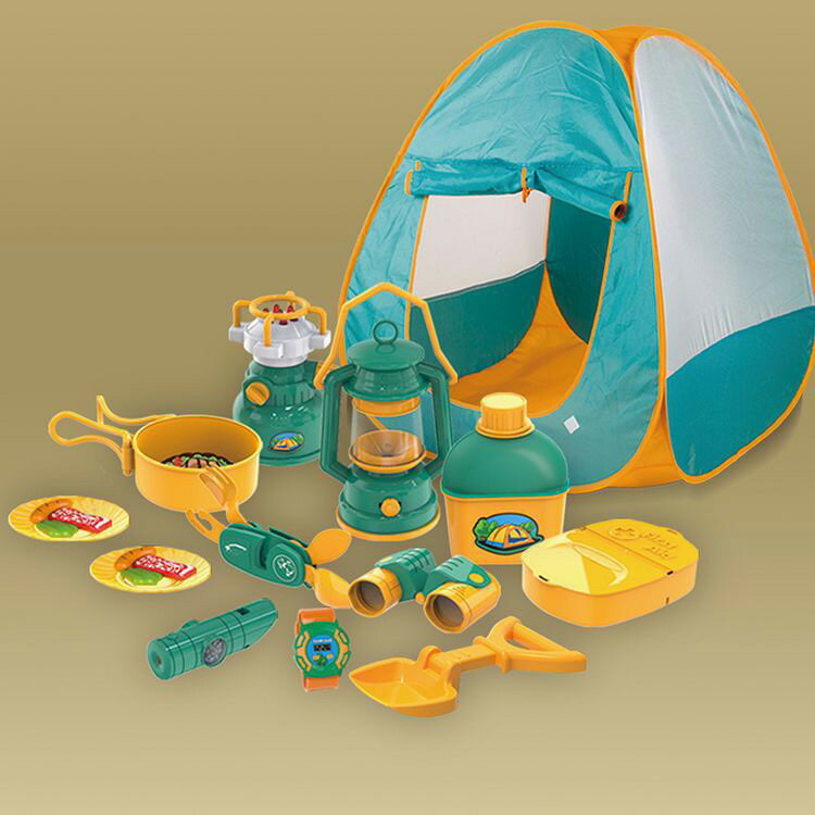 キッズテント キャンプテント 子供用テント おもちゃ 男の子 女の子 知育玩具 おままごと キャンプセット 折りたたみ式 コンパクト 室外 室内遊具