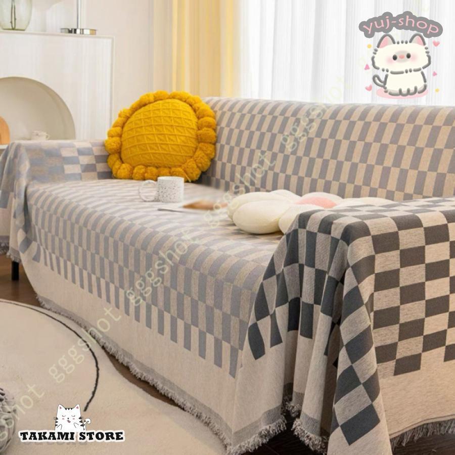 マルチカバー 180*340cm インド綿 ナチュラル 北欧 ソファーカバー 掛けるだけ 無地 アジアン エスニッ..