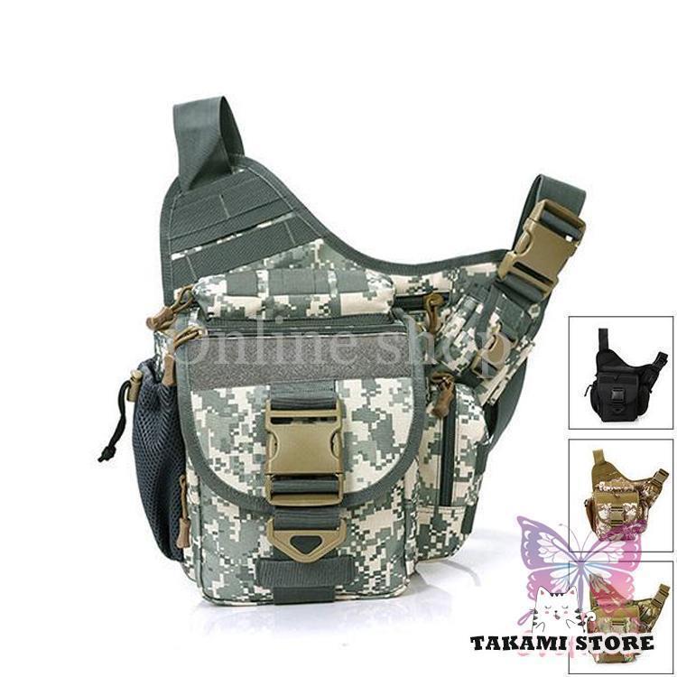 ルアーバッグ フィッシングバック コンパクト 釣りバッグ 迷彩 斜めがけ ウエストバッグ 耐磨耗 防水 立ちながらセッティング 多機能 大容量 収納力抜群