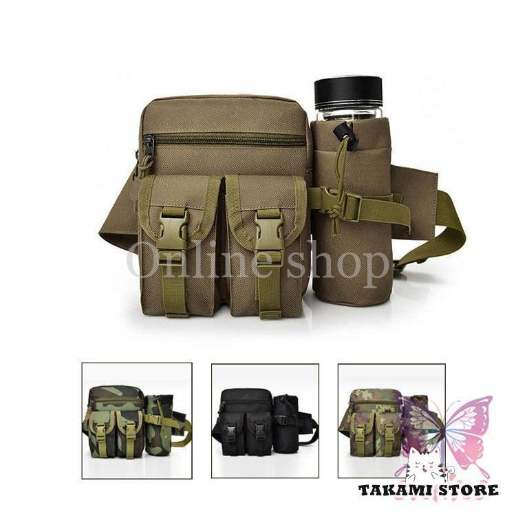 ルアーバッグ フィッシングバック コンパクト 釣りバッグ ウエストバッグ ショルダーバッグ ボトルホルダー 立ちながらセッティング 多機能 大容量 収納力抜群