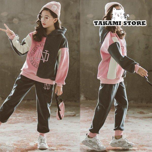 セットアップ パーカ 長ズボン トレーナー スポーツウェア 運動着 可愛い おしゃれ 新品 ジャージ キッズ 女子 上下 長袖 春秋 秋着 ジュニア 2点セット