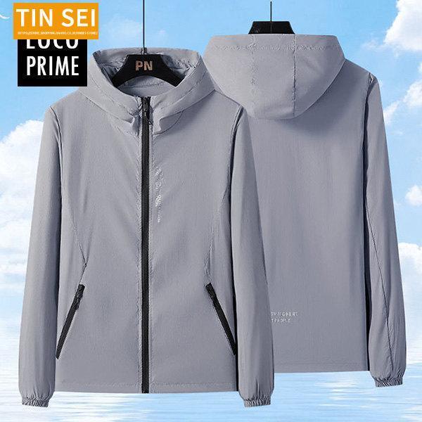 UVカット パーカー ジップアップ メンズ UVパーカー 紫外線カット 日焼け止め UV防止 薄手 軽量 速乾 通気 ライトアウター 冷房対策 カーディガン