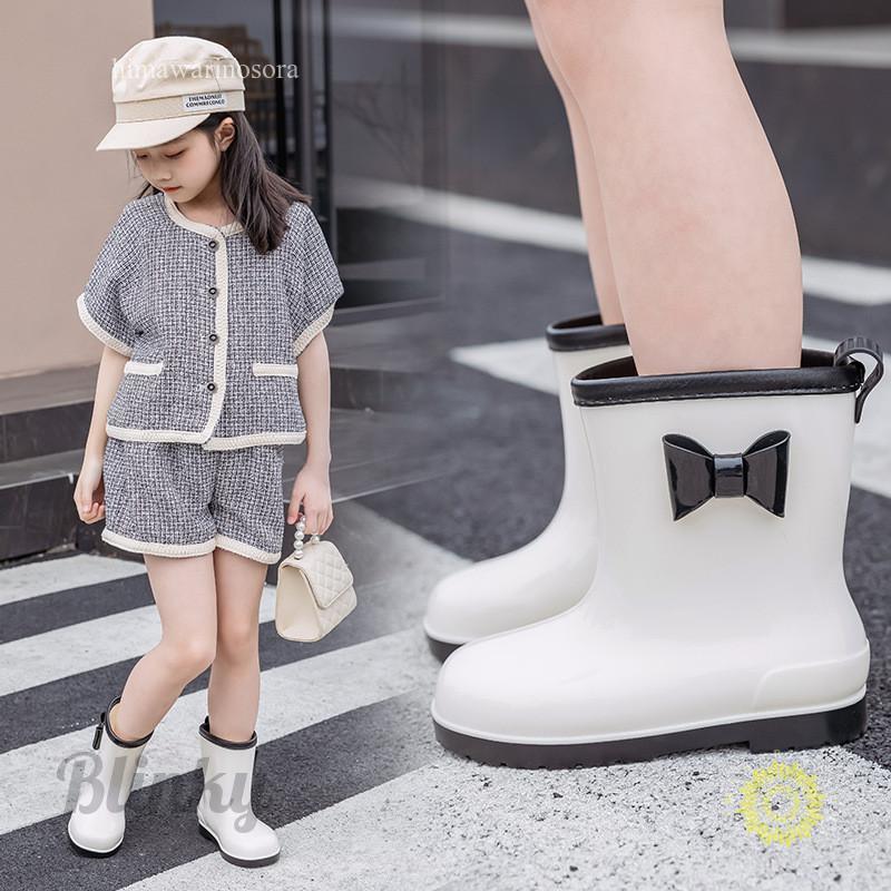 レインブーツ キッズ 女の子 長靴 子供用 リボン レインブーツ 防水 女の子 子供靴 17.5cm-22.5cm レイ..