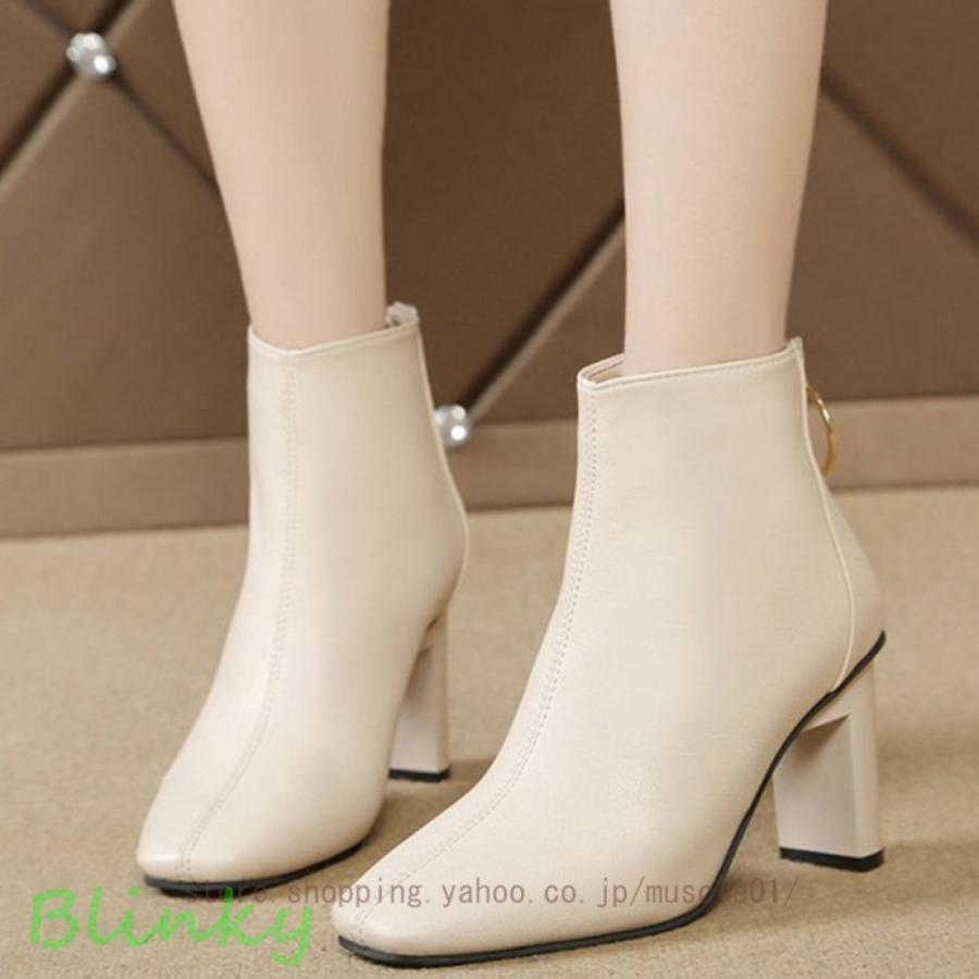 ブーティ 歩きやすい ショートブーツ チャンキーヒール 美脚 厚底 疲れにくい アンクルブーツ 袴ブーツ..