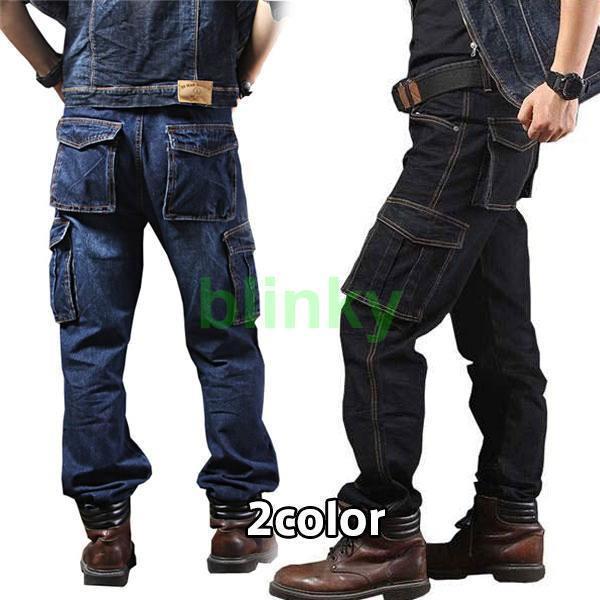 爆裂 極太 デニム ジーンズ パンツ メンズ ルーズフィット B系 レディース ヒップホップ ストリート 多..
