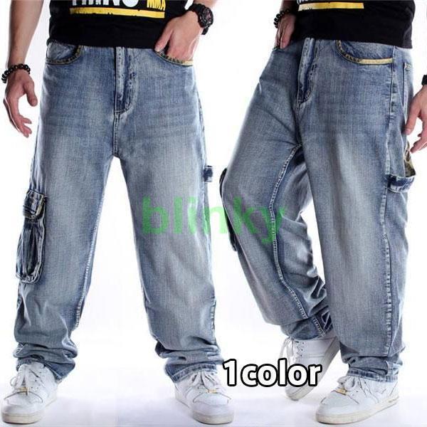 極太 デニム ジーンズ パンツ メンズ ルーズフィット B系 レディース ヒップホップ ストリート系 ワイ..
