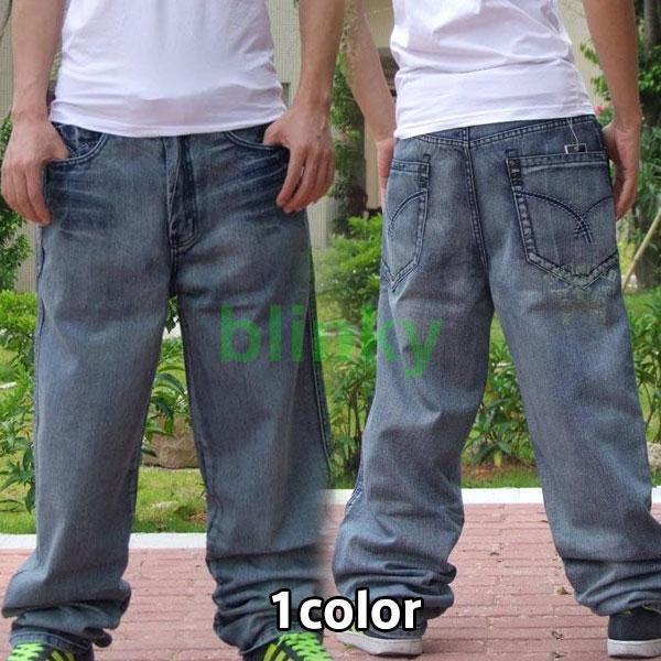 爆裂 極太 デニム ジーンズ パンツ メンズ ルーズフィット B系 レディース ヒップホップ ストリート ダンス シンプル ゆったり HIPHOP バギーパンツ