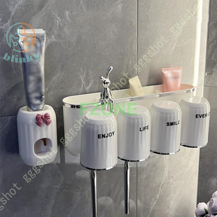 コップスタンド 歯磨き粉ディスペンサー 壁掛け トゥースブラシスタンド おしゃれ 歯ブラシスタンド 歯..