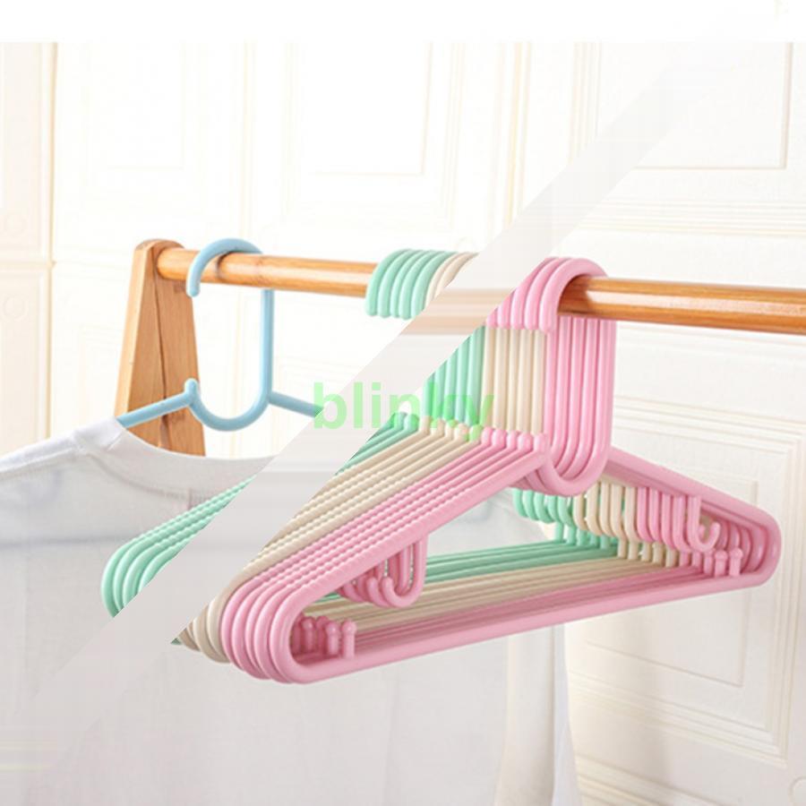 プラスチック ハンガー 10本セット ハンガー プラスチックハンガー 洗濯 スリム 衣類収納 洗濯物 物干し 新生活 クローゼット ロッカールーム 法人用 ショップ