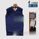 ニットベスト メンズ 裏毛付き ニットベスト 大きいサイズ ビジネスベスト Vネックベスト 男性 オフィス カジュアル