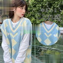 ニットベスト レディース チョッキ ゆったり プルオーバー ベスト Vネック ジレ セーター 秋物 秋コーデ トップス ノースリーブ レイヤード 重ね着