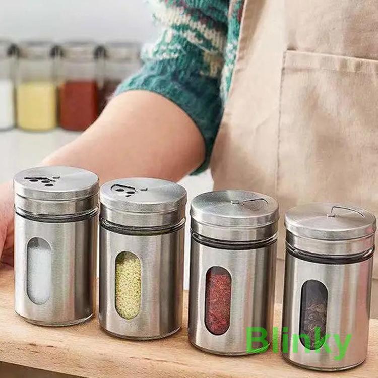 5点セット 調味料入れ 調味料容器 ストッカー 収納ケース キッチン収納 ガラス 保存容器 スパイスボト..