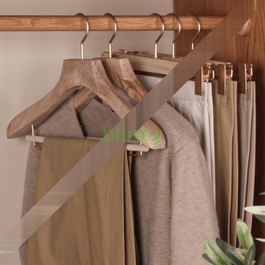 スーツハンガー 6本組セット 天然木製 木のハンガー 大きい 高級 コートハンガー メンズ 洋服ハンガー ジャケット用ハンガー スーツ用 業務用 ズボン 紳士