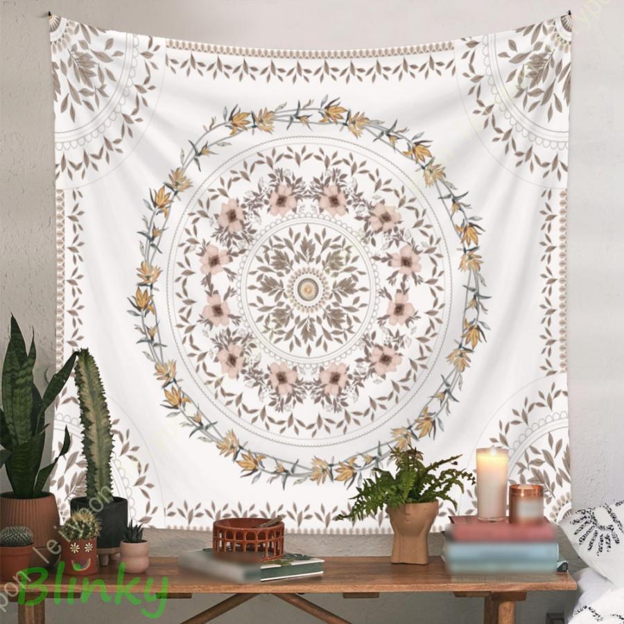 インテリア タペストリー おしゃれ 北欧 花海 大判 大きい 部屋 飾り 飾り付け 季節 窓 景色 布 ポスタ..