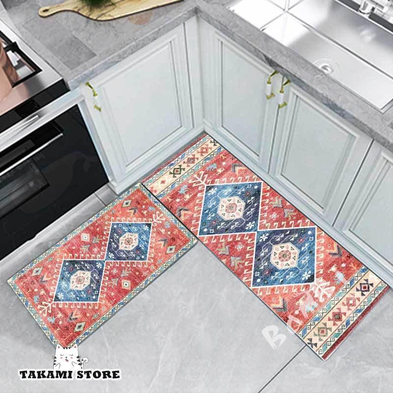 キッチンマット キッチンラグ 北欧 ラグマット 洗える フロアマット 台所 120 150