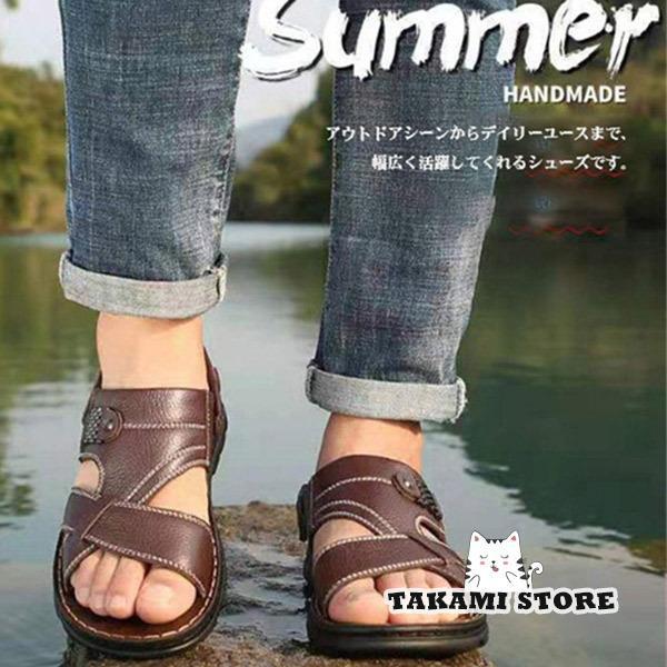 スポーツサンダル メンズ 軽量 スポサン 夏 ビーチサンダル PU ベルクロ 歩きやすい 疲れない 父の日 ..