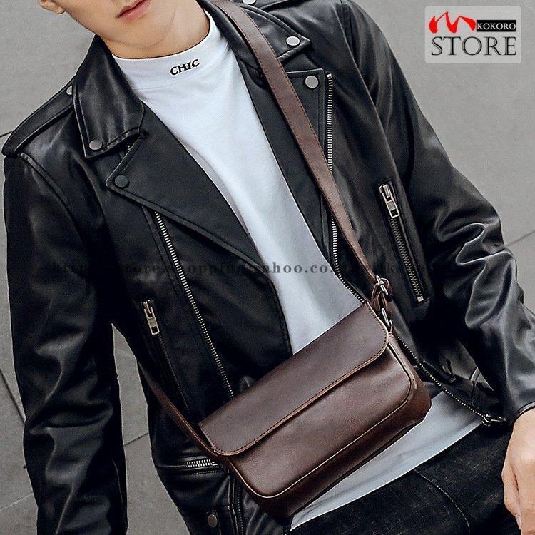 ショルダーバッグ メンズ オシャレ シンプル ミニショルダー カバン 斜めがけ カジュアル 小さいバッグ..
