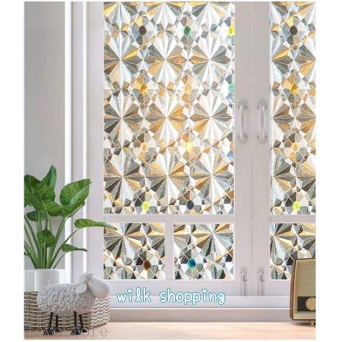ダイヤモンド効果 断熱シート 窓用フィルム 3D効果 静電気による接着 プライバシー保護 遮熱 目隠し 窓..
