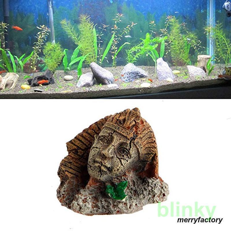 水槽用オブジェ オーナメント スフィンクス ファラオ 面白グッズ 水槽装飾 熱帯魚 観賞魚 金魚 爬虫類 ..
