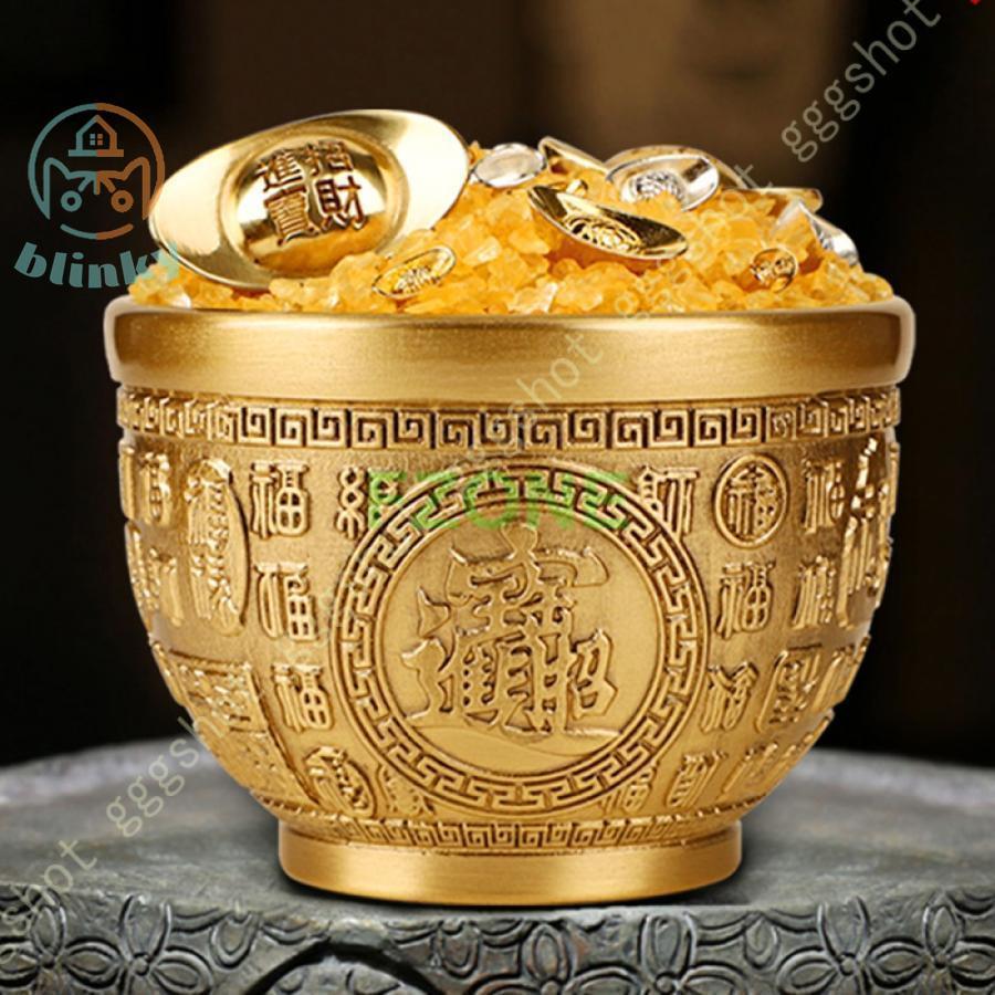 富と幸運 聚寶盆 浮彫 銅製 風水グッズ 風水 置物 開運 昇運 機運上昇風水 富と幸運 浮き彫り細工 金運..