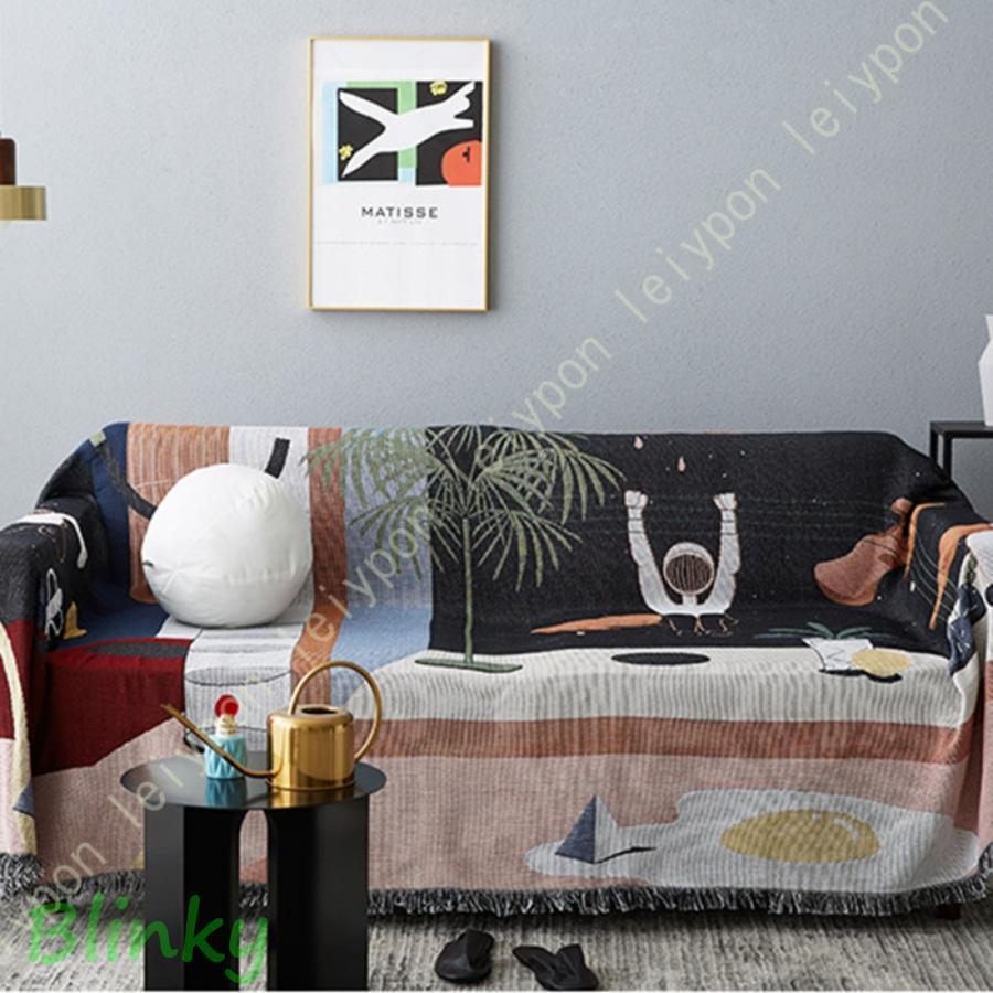 マルチカバー 180×230cm インド綿180％ ナチュラル 北欧 ソファーカバー 掛けるだけ 無地 アジアン エ..