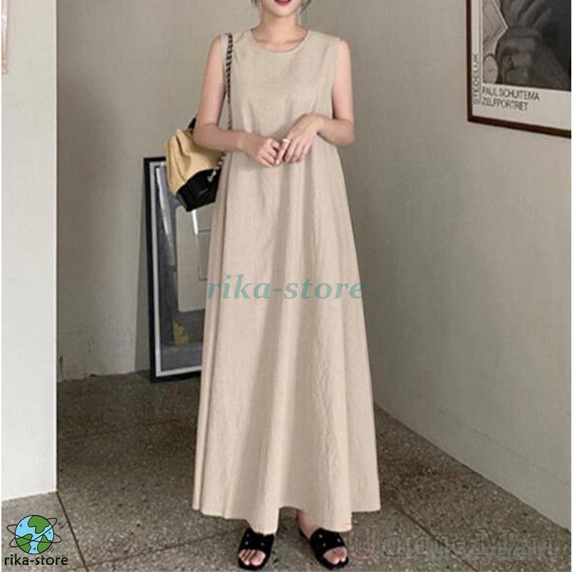 ロングワンピース マキシ丈ワンピース ロングワンピース ワンピース レディース 無地 40代 チュニック ..