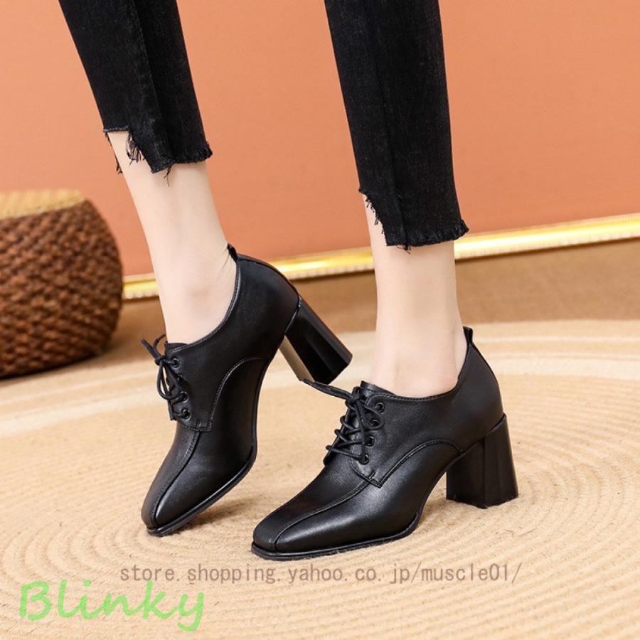 ブーツ レディース スクエアトゥ 大きいサイズ 歩きやすい 軽い ハイヒール アンクルブーツ バイクブー..