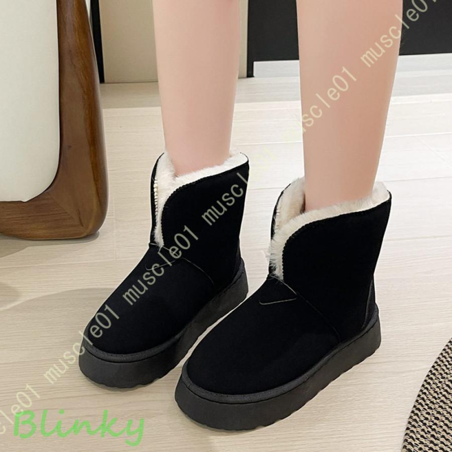 レディース ショートブーツ 防寒靴 美脚 ブーティー ムートンブーツ もこもこ あったか ショート アン..