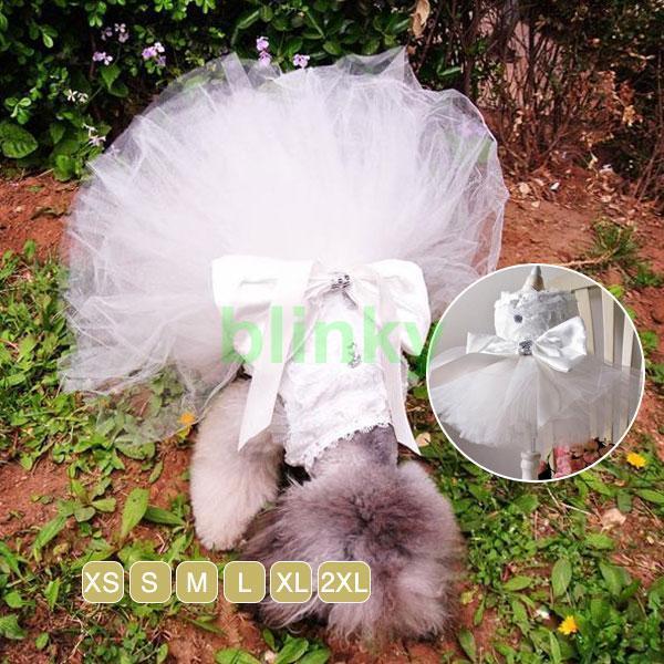 犬服 犬の服 犬 犬用品 ドッグウェア ウェディングドレス 猫服 ワンピース リボン レース パーティードレス 結婚式 ペットウェア 洋服 コスプレ