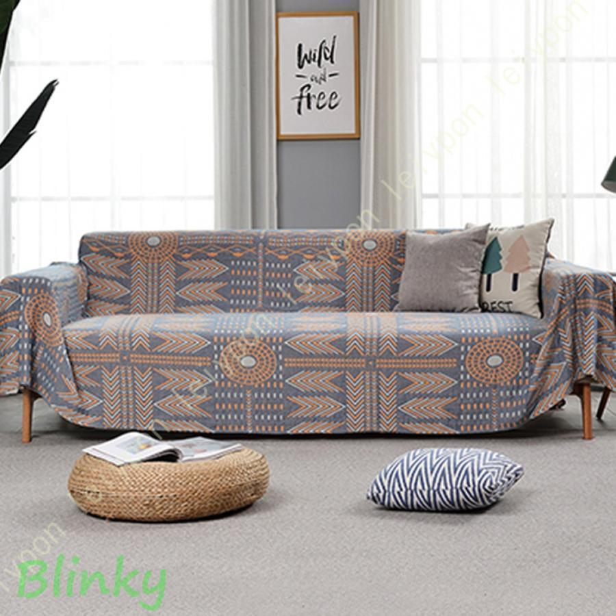 マルチカバー 大判 フリークロス フリンジ付きブランケット タオルケット ベッドカバー アイボリー 北..