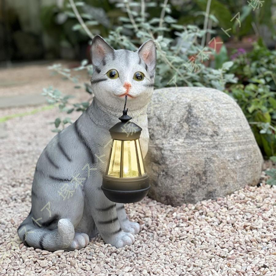 ソーラーライト かわいい動物 ランプ ソーラー置物 置物ライト 屋外 アウトドア 装飾用品 樹脂製 自動..