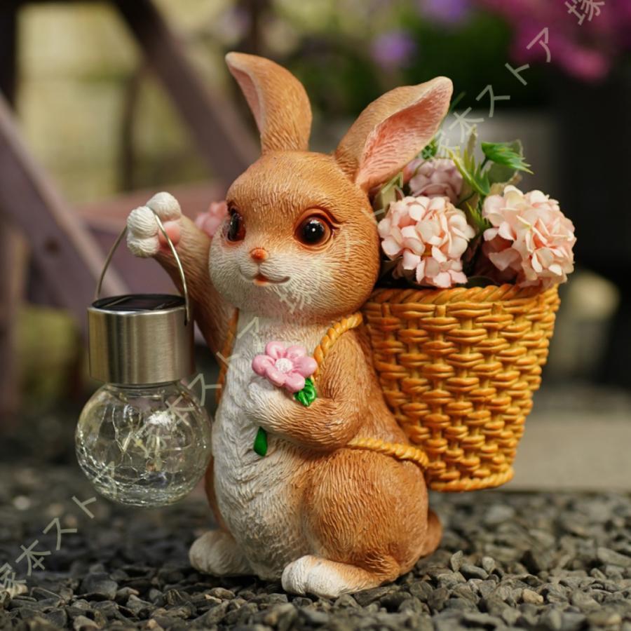 ガーデンライト 屋外 おしゃれ 兎 ウサギライト ライト 飾り 動物 ソーラーライト 屋外ライト 屋外照明..