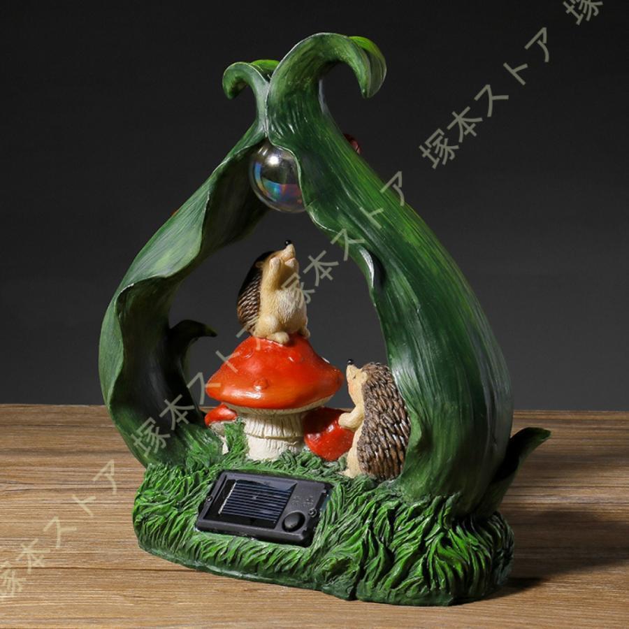 ガーデニング雑貨 ガーデンライト 景観照明 動物オブジェ うさぎ カエル 猫 オブジェ 庭アート飾り セ..