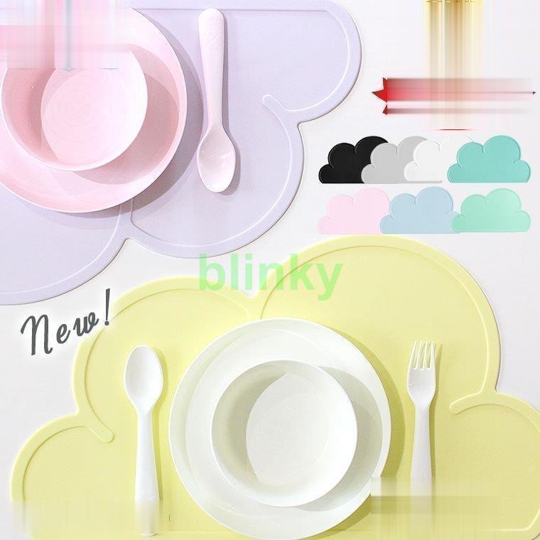 ランチョンマット おしゃれ 北欧 シリコン 子供 ランチョン 雲 かわいい 子供用 水洗い 赤ちゃん 洗える 雑貨 キッズ ベビー 出産祝い プレゼント ギフト