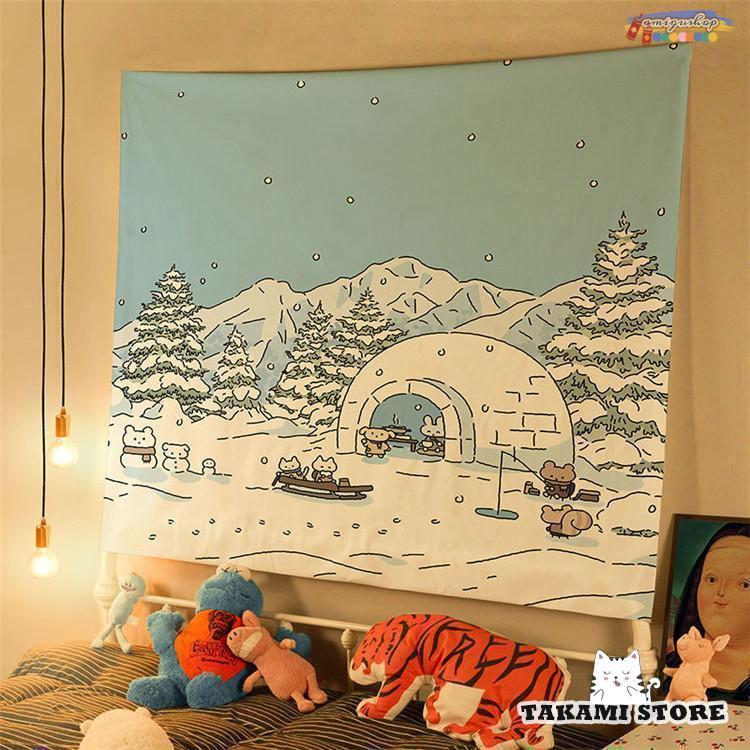 タペストリー 背景布 リモートワーク テレワーク 目隠し 壁掛け 掛け物 壁吊り 寝室 生放送　写真撮影..