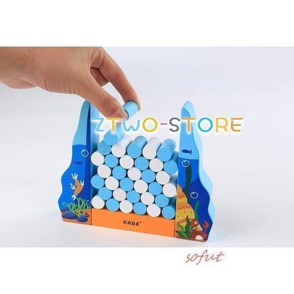 木製のおもちゃのクジラのダイビングゲーム木製の子供のパズルの早期教育のバランスの親子のインタラク..