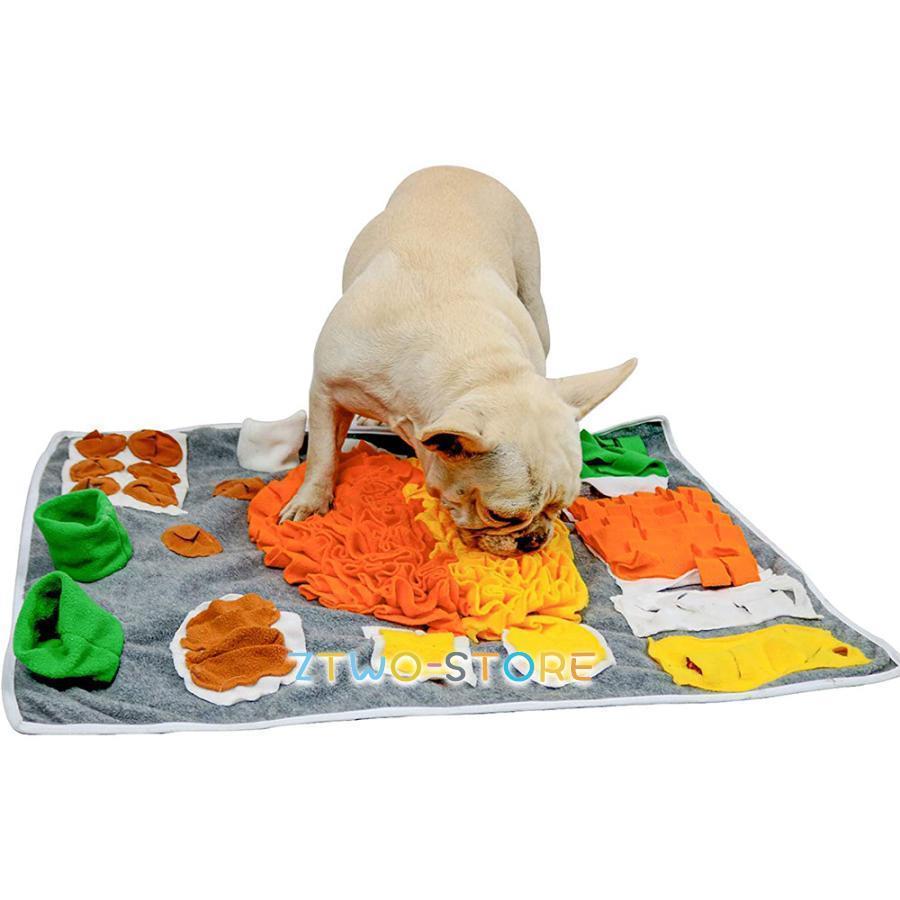 ペットおもちゃ 訓練毛布 犬 猫 ペット ノーズワーク マット 嗅覚訓練マット ペット餌マット 餌入れお..