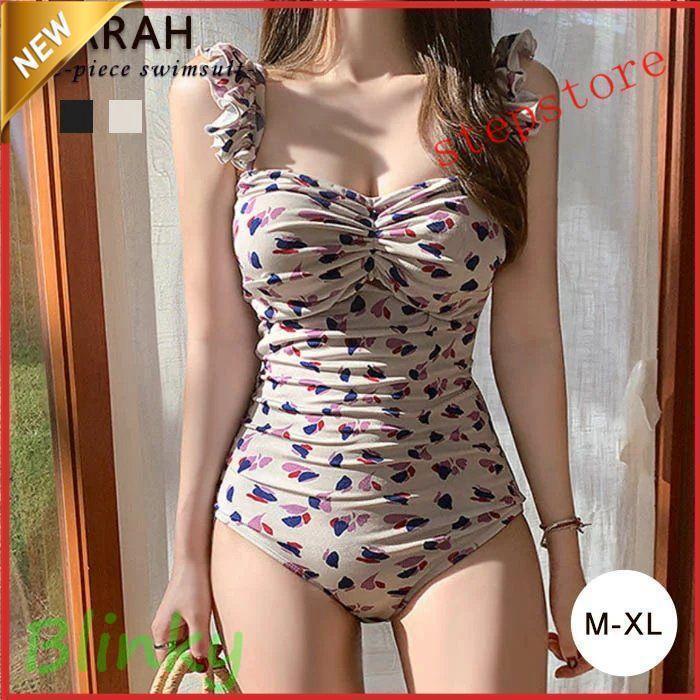 レディース ワンピース水着 水着 モノキニ フリル 可愛い オシャレ 韓国 大きいサイズ 夏 プール