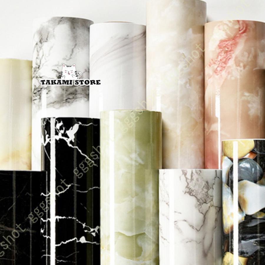 大理石シート 壁紙シール 大理石調 ブラウン 光沢があり インテリアシート グレー リメイクシート リフ..