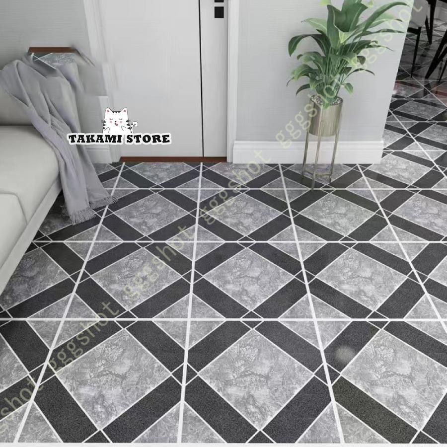 大理石シート 剥がせる床シート キッチン リメイク タイルシール 超簡単リフォーム 壁紙 フロアシート ..